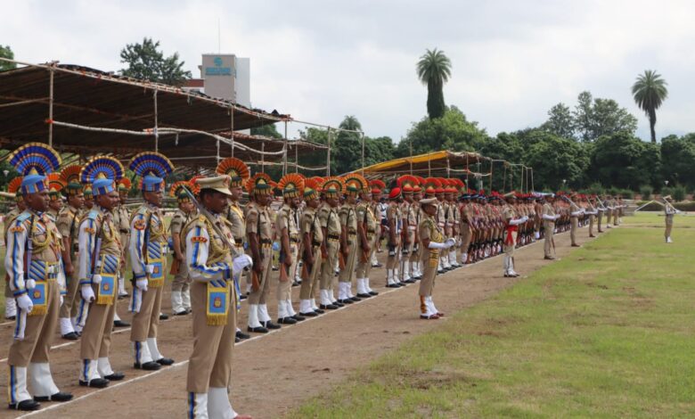 स्वतन्त्रता दिवस परेड की फुल ड्रेस रिहर्सल का एसएसपी ने किया निरीक्षण